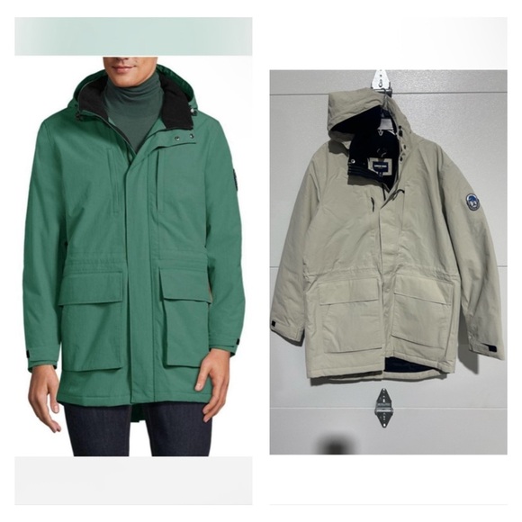 Lands' End Men's Waterproof Squall Parka Coat NWT in Soft Putty - Picture 1 of 7